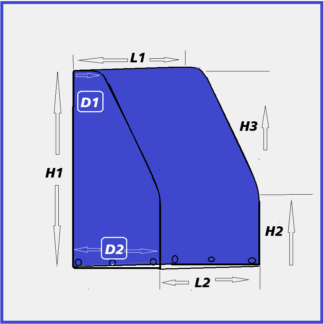 mittatilaustyönä tehdystä pulpetin peite
